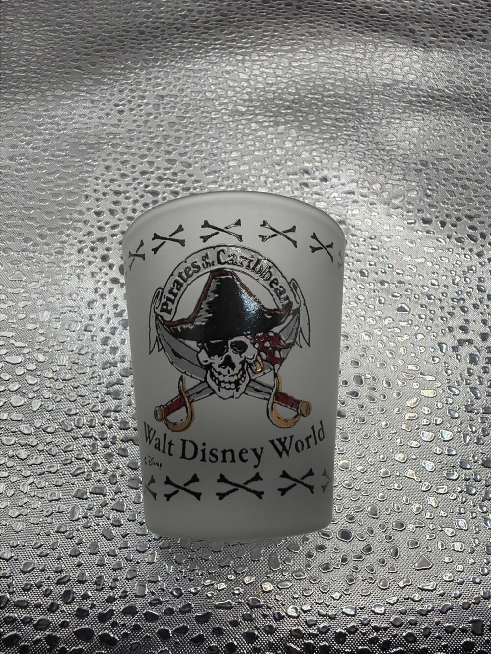 Walt Disney World Pirates Of The Caribbean Shot Glass Frosted Collectible 2.5"